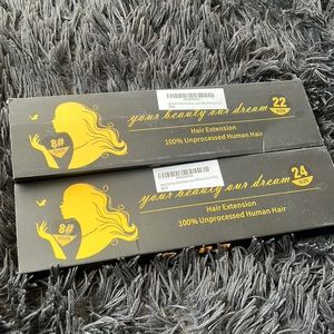 Light brown #8 tape in extensions - two packs